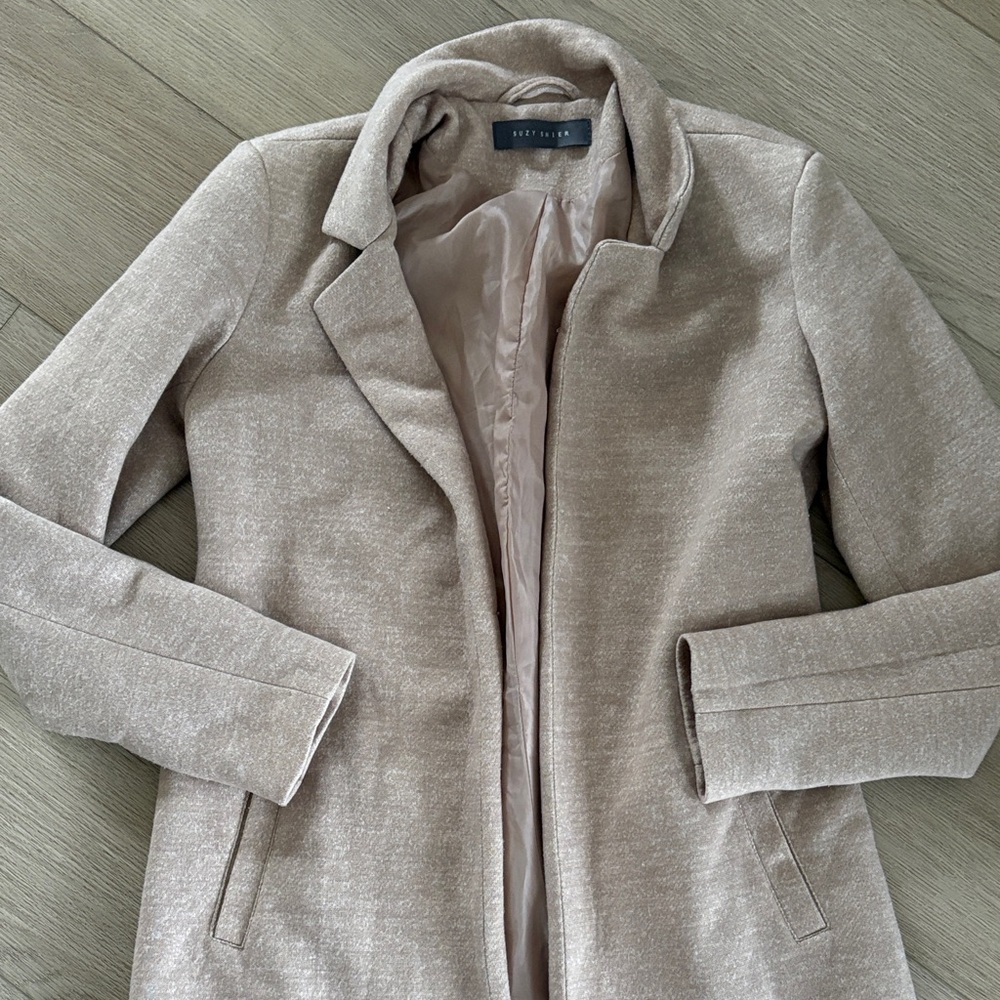 Beige Pea Coat - Picture 2 of 3